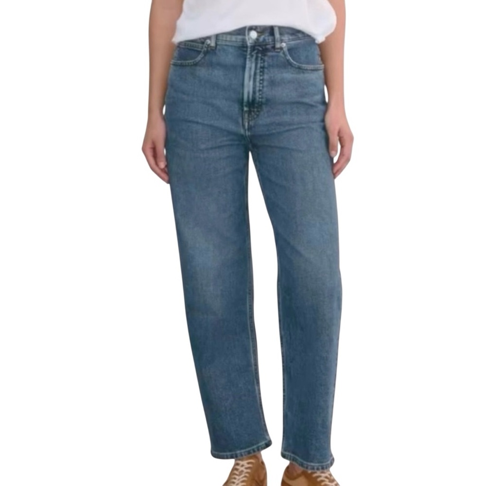 Everlane The Way High Jean Straight Leg Organic Cotton Denim Blue Jeans Size 26